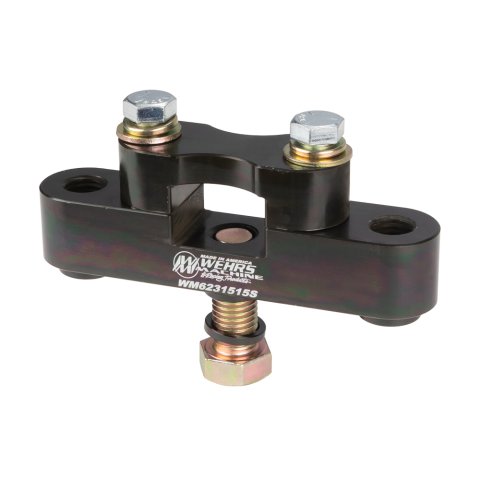 Panhard Bar Bracket - Frame Mount - Centered - Clamp-On - Adjustable - Steel - Black Powder Coat - 1-1/2 in Square Tubing - Each
