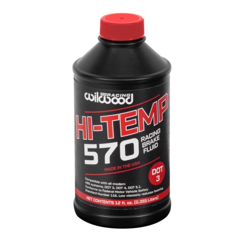 Brake Fluid - 570 Hi-Temp Racing - DOT 3 - 12 oz Bottle - Set of 24