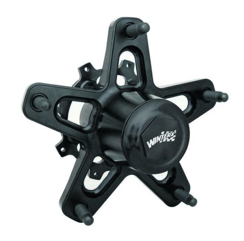 Wheel Hub - Trackstar 10 - Front - 2 Direct Mount Hub - Bearings / Dust Cap / Nuts / Wheel Studs Included - Aluminum - Black Anodized - Each