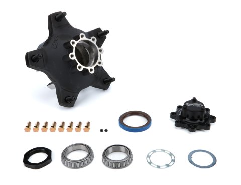 Wheel Hub - Rear - Wide 5 - Bearings / Seal / Wheel Studs Included - Aluminum - Black Thermal Coated - Each