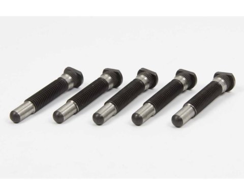 Wheel Stud - 5/8-11 in Thread - 4 in Long - 0.691 in Knurl - Steel - Black Oxide - Set of 5