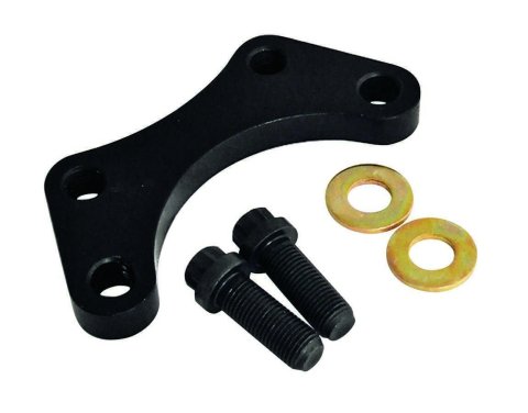 Brake Caliper Bracket - 3.25 in Caliper Bolt Spacing - 2-1/4 in Mount Spacing - Hardware Included - Aluminum - Black Anodized - Winters Birdcage - Each