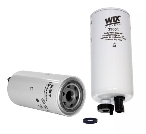 Fuel Filter - Water Separator - 8 Micron - Canister - 9.730 in Tall - 1-14 in Thread - Steel - White - 8.9 L - Cummins Inline-6 - Each