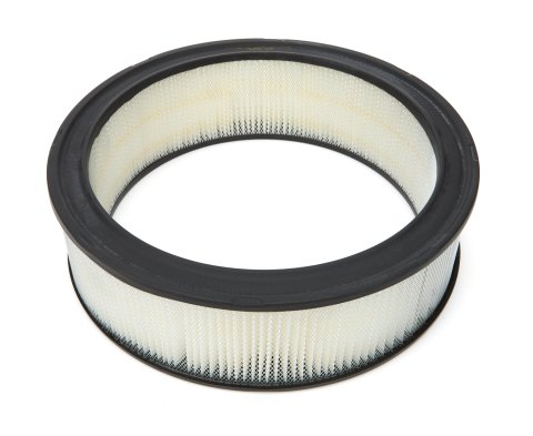 Air Filter Element - Round - 12 in Diameter - 3.489 in Tall - Wire Mesh Included - Paper - White - Various GM Applications 1968-97 - Each