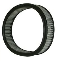 Air Filter Element - Round - 14 in Diameter - 3.25 in Tall - Wire Mesh Included - Paper - White - Asphalt - Each