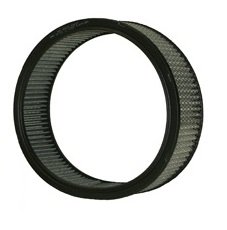 Air Filter Element - Round - 14 in Diameter - 3.75 in Tall - Wire Mesh Included - Paper - White - Asphalt - Each