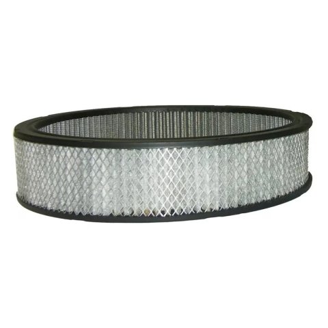 Air Filter Element - Round - 14 in Diameter - 4 in Tall - Wire Mesh Included - Paper - White - Asphalt - Each