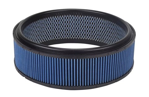 Air Filter Element - Round - 14 in x 4 in Tall - Round - Wire Mesh Included - Reusable Cotton - Blue - Late Model Stock - Each