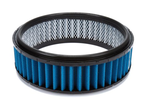 Air Filter Element - Classic Profile - Round - 14 in Diameter - 4 in Tall - Wire Mesh Included - Synthetic - Blue - Each