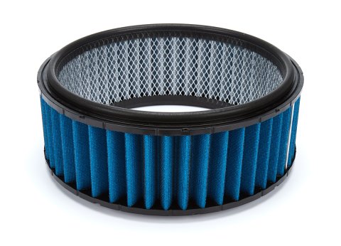 Air Filter Element - Classic Profile - Round - 14 in Diameter - 5 in Tall - Dry - Wire Mesh Included - Synthetic - Blue - Each