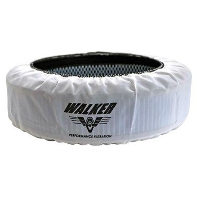 Air Filter Wrap - Pre Filter - Round - 14 in Diameter - 4 in Tall - Polyester - Walker Logo - White - Each