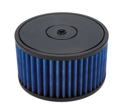 Air Filter Element - Pit Tuning - Round - 6.23 in Diameter - 3.25 in Tall - 5.06 in Flange - Synthetic - Blue - Each