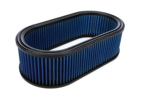 Air Filter Element - Oval - 14.74 in L x 7.78 in W - 4 in Tall - Oiled - Cotton - White - Each