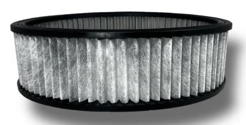 Air Filter Element - Round - 14 in Diameter - 3 in Tall - Dry - Synthetic - White - Each
