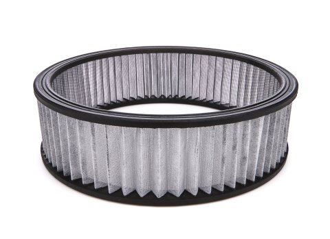Air Filter Element - Round - 14 in Diameter - 4 in Tall - Dry - Synthetic - White - Each