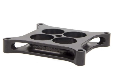 Carburetor Spacer - Tapered Lightweight - 1 in Thick - 4 Hole - Square Bore - Aluminum - Black Anodized - Each