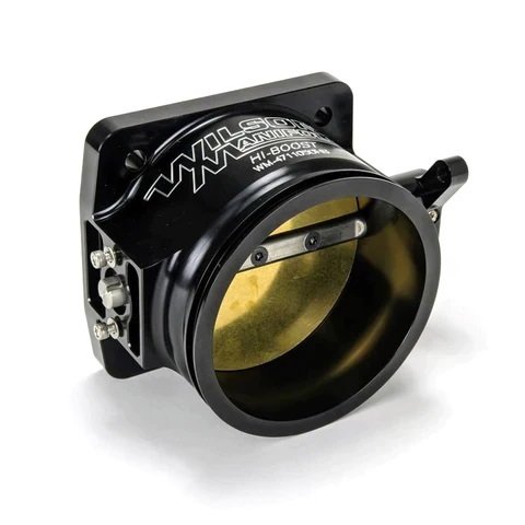 Throttle Body - Hi-Boost - 1170 CFM - Ford Style Flange - 90 mm Dual Blade - Aluminum - Black Anodized - Each