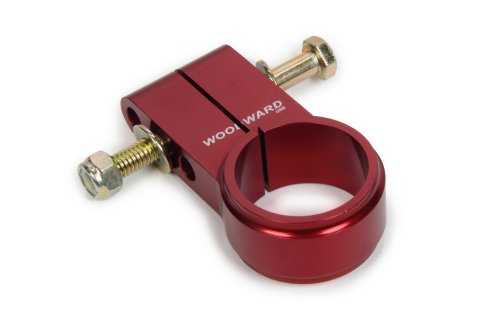 Steering Column Clamp - 40 mm ID - 3 Hole Adjustable - Aluminum - Red Anodized - Woodward Safety Steering Column - Each