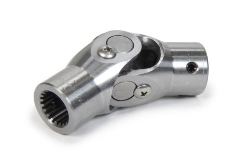 Steering Universal Joint - Single Joint - 5/8 in 36 Spline to 3/4 in 20 Spline - Steel - Natural - Universal - Each