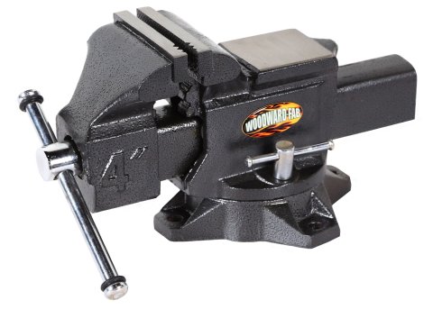 Vise - Bench - 4 in Jaw - Handle / Pin Included - Bench Mounted - Iron - Gray Powder Coat - Each