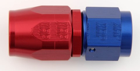 Fitting - Hose End - Straight - 12 AN Hose to 12 AN Female - Aluminum - Blue / Red Anodized - Each