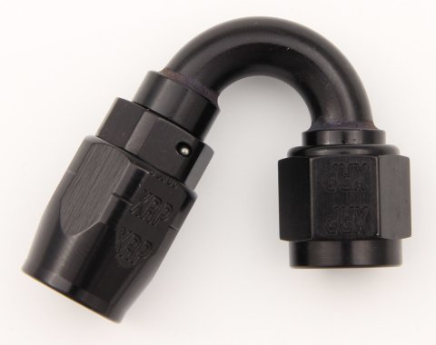 Fitting - Hose End - 150 Degree - 10 AN Hose to 10 AN Female - Aluminum - Black Anodized - Each