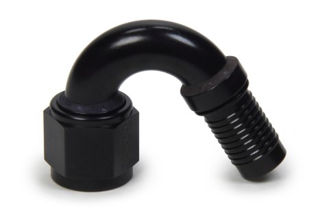 Fitting - Hose End - HS-79 - 150 Degree - 12 AN Hose Crimp to 12 AN Female - Aluminum - Black Anodized - Each