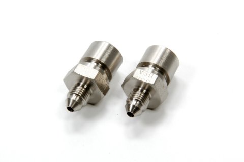 Fitting - Adapter - Straight - 7/16-24 in Inverted Flare Female to 3 AN Male - Steel - Nickel Plated - 1/4 in Hardline - Pair