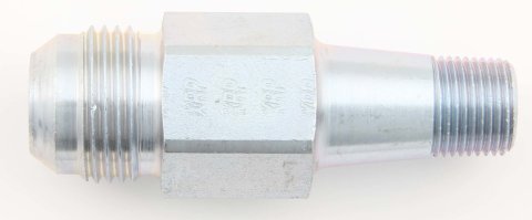 Fitting - Adapter - Straight - 12 AN Male to 3/8 in NPT Male - 3.2 in Long - Steel - Each