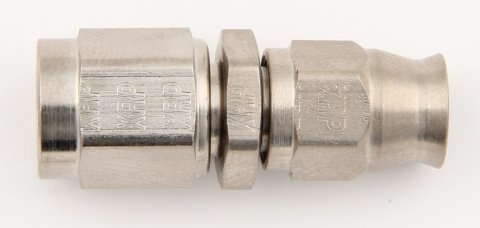 Fitting - Hose End - Straight - 3 AN PTFE Hose to 3 AN Female - Steel - Natural - Each