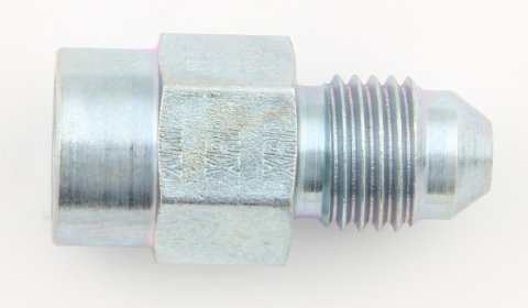 Fitting - Adapter - Straight - 1/8 in NPT Female to 3 AN Male - Steel - Zinc Oxide - Each