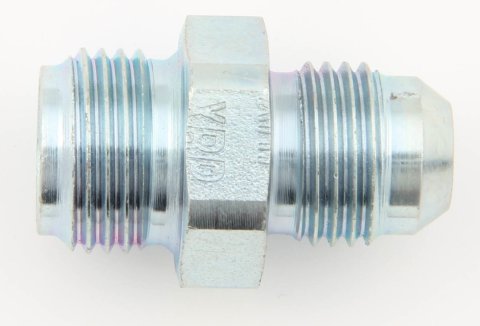 Fitting - Adapter - Straight - 6 AN Male to 1/2-20 in Inverted Flare Male - Steel - Zinc Oxide - Hardline - Each