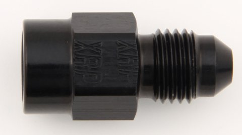 Fitting - Adapter - Straight - 1/8 in NPT Female to 4 AN Male - Aluminum - Black Anodized - Each