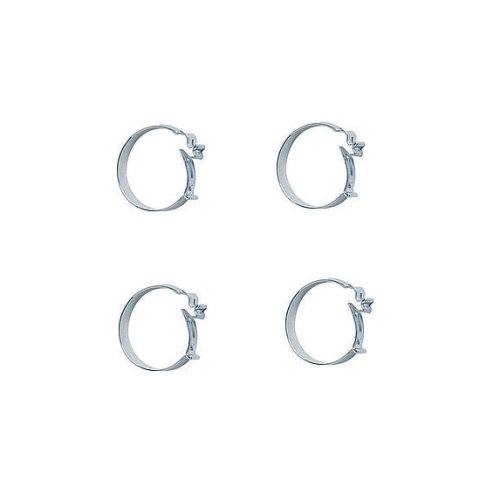 Hose Clamp - Ensure Clamp - Spring Clamp - 4 AN - Steel - Natural - Set of 4