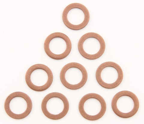 Crush Washer - 3 AN - 3/8 in ID - Copper - Natural - Set of 10