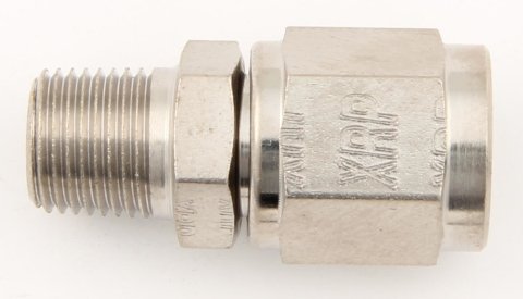 Fitting - Adapter - Straight - 4 AN Female Swivel to 1/8 in NPT Male - Steel - Nickel Plated - Each