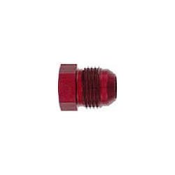 Fitting - Plug - 10 AN - Knurled Head - Aluminum - Red Anodized - Each