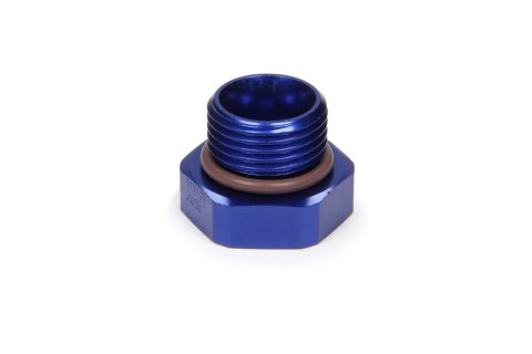 Fitting - Plug - 8 AN - O-Ring - Hex Head - Aluminum - Blue Anodized - Each