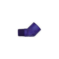 Fitting - Adapter - 45 Degree - 1/8 in NPT Female to 1/8 in NPT Male - Aluminum - Blue Anodized - Each