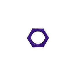 Bulkhead Fitting Nut - 3 AN - Aluminum - Blue Anodized - Each