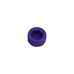 Fitting - Plug - 1/8 in NPT - Allen Head - Aluminum - Blue Anodized - Pair