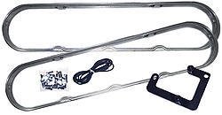 Valve Cover Spacer - 0.984 in Tall - O-Ring Seal / Hardware Included - Aluminum - Natural - GM LS-Series - Kit