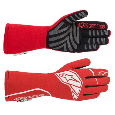 Driving Gloves - Tech-1 Start V3 - SFI 3.3/5 - FIA Approved - 2 Layer - Aramid / Silicone - Elastic Cuff - Red - Large - Pair