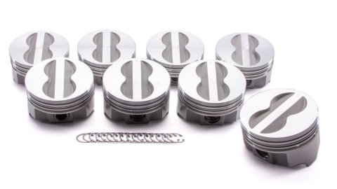 Piston - FHR Forged - Forged - 4.030 in Bore - 5/64 x 5/64 x 3/16 in Ring Grooves - Minus 6.40 cc - Small Block Chevy - Set of 8