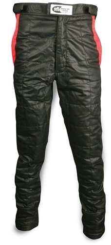 Pants - Driving - Racer 2.0 - SFI 3.2A/5 - 2 Layer - Nomex - Black / Red - Medium - Each