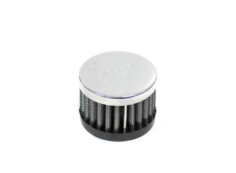 Breather - Push-On - Round - 1 in Hole - Steel - Chrome - Each