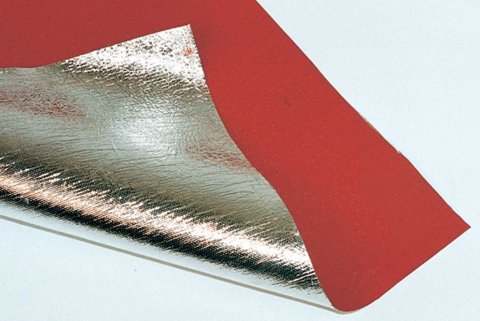 Heat Barrier - 58 x 24 in - 600 Degree Fahrenheit Maximum - Non-Asbestos - Aluminized - Each