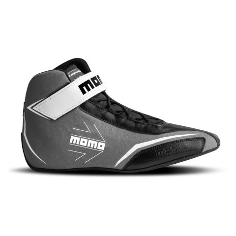 Driving Shoe - Corsa Lite - Mid-Top - FIA Approved - Leather Outer - Fire Retardant Fabric Inner - Gray - Euro Size 44 - Pair