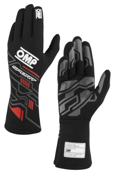 Driving Gloves - Sport - FIA Approved - Single Layer - Fire Retardant Fabric - Navy Blue / Cyan - Small - Pair