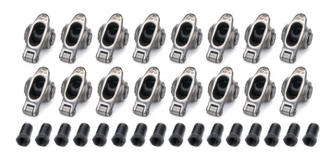 Rocker Arm - Platinum Pro Series - 7/16 in Stud Mount - 1.60 Ratio - Full Roller - Stainless - Natural - Various Applications - Set of 16